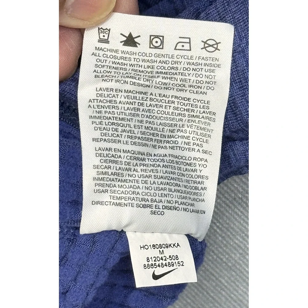 Nike Running Womens Thermal Shirt Sz M Sweater Purple Thumbholes Dri-FIT